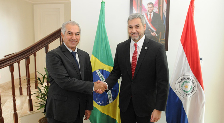 Reinaldo Azambuja foi recebido pelo pelo presidente do Paraguai, Marito